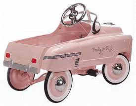 Pretty In Pink Kids Pedal Car